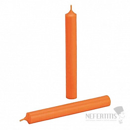 Parafínová stolná sviečka oranžová 18 cm