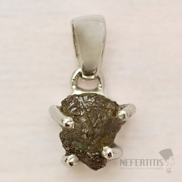 Diamant přírodní surový přívěsek stříbro Ag 925 LOT73