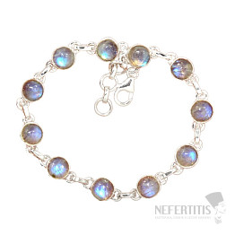Moonstone rainbow bracelet silver Ag 925 B748