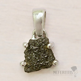 Diamond natural raw pendant silver Ag 925 LOT75