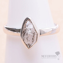 Herkimer diamant prsten stříbro Ag 925 LOT75