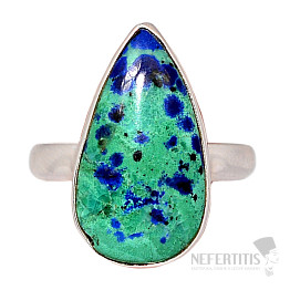 Malachit v azuritu prsten stříbro Ag 925 R751