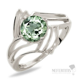 Ametyst zelený - prasiolit prsten stříbro Ag 925 R5087GA
