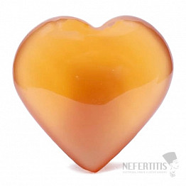 Kalcit medový masážní hmatka srdce 6 cm