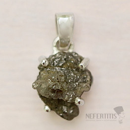 Diamond natural raw pendant silver Ag 925 LOT78