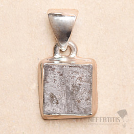 Meteorit Muonionalusta Anhänger Silber Ag 925 P782