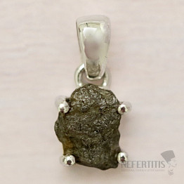 Diamant přírodní surový přívěsek stříbro Ag 925 LOT79