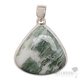Grüner Turmalin in Kristallanhänger, Silber Ag 925 P79