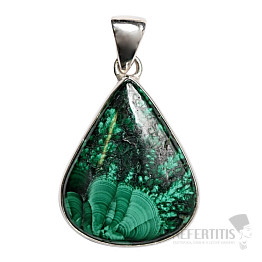 Malachit přívěsek stříbro Ag 925 P8