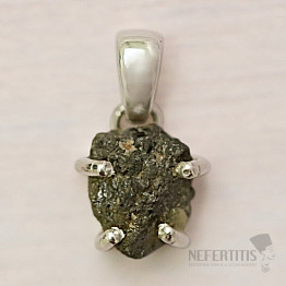 Diamant prírodný surový prívesok striebro Ag 925 LOT80
