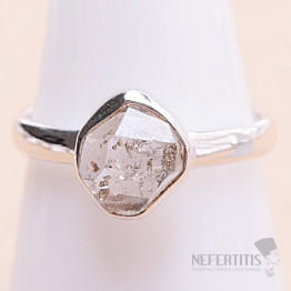 Herkimer diamant prsten stříbro Ag 925 LOT81