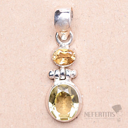 Topaz žlutý Lemon přívěsek stříbro Ag 925 82090