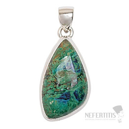 Malachite in azurite pendant silver Ag 925 P830
