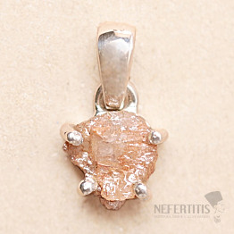 Diamond natural raw pendant silver Ag 925 LOT84