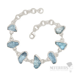 Aquamarine raw bracelet silver Ag 925 B85