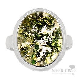 Lodolit - křišťál s inkluzemi prsten stříbro Ag 925 R851