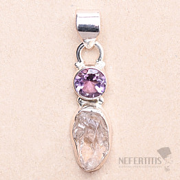 Herkimer diamant přívěsek stříbro Ag 925 85191