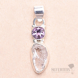 Herkimer diamant přívěsek stříbro Ag 925 85195