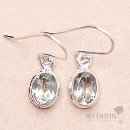 Amethyst green - prasiolite earrings silver Ag 925 E859