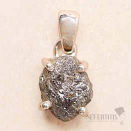 Diamant přírodní surový přívěsek stříbro Ag 925 LOT86