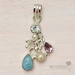 Larimar prívesok striebro Ag 925 86340