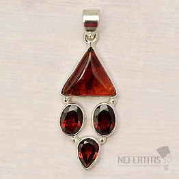 Amber pendant silver Ag 925 86345