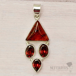 Amber pendant silver Ag 925 86348