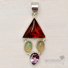Amber pendant silver Ag 925 86350
