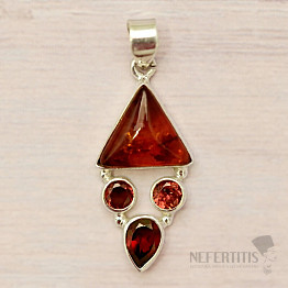 Jantár prívesok striebro Ag 925 86358