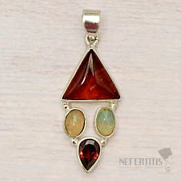 Jantár prívesok striebro Ag 925 86374