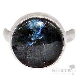 Larvikit black moonstone ring silver Ag 925 R871