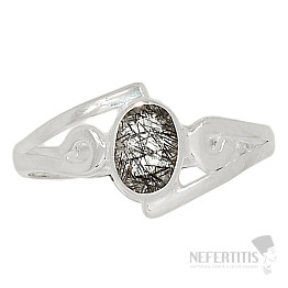 Tourmaline in crystal cut ring silver Ag 925 R876