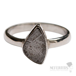 Meteorit Muonionalusta prsteň striebro Ag 925 R879
