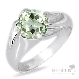 Ametyst zelený - prasiolit prsten stříbro Ag 925 R5082GA