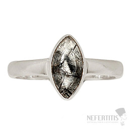 Tourmaline in crystal cut ring silver Ag 925 R882