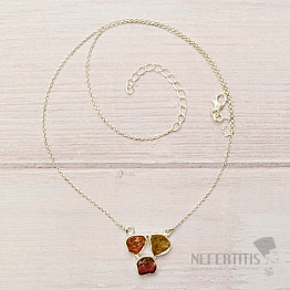 Turmalín multicolor náhrdelník stříbro Ag 925 88231