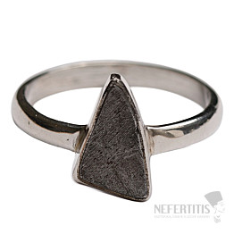 Meteorit Muonionalusta prsteň striebro Ag 925 R883