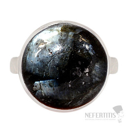 Larvikit black moonstone ring silver Ag 925 R890