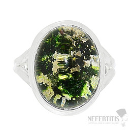 Lodolite - crystal with inclusions ring silver Ag 925 R892