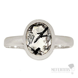 Tourmaline in crystal cut ring silver Ag 925 R894