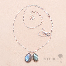 Labradorit náhrdelník stříbro Ag 925 89618