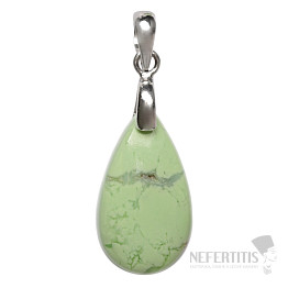 Chrysopras-Zitronenanhänger, Silber Ag 925, Nr. 9