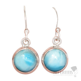Larimar náušnice stříbro Ag 925 E9