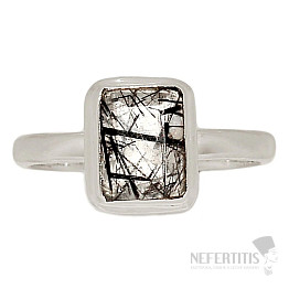 Tourmaline in crystal cut ring silver Ag 925 R902