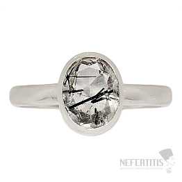 Tourmaline in crystal cut ring silver Ag 925 R905