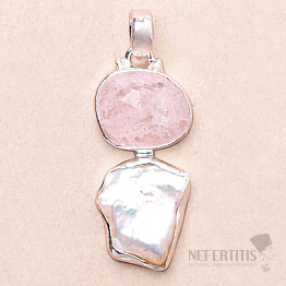 Morganit-Anhänger Silber Ag 925 91043