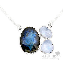 Labradorite necklace silver Ag 925 N3856