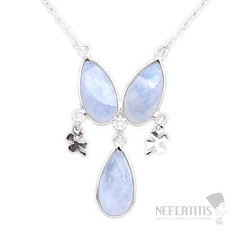 Moonstone rainbow necklace silver Ag 925 87080