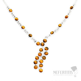Tiger eye necklace silver Ag 925 86975