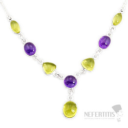 Lemon topaz náhrdelník striebro Ag 925 74946